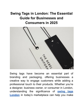 Swing Tags in London_ The Essential Guide for Businesses and Consumers in 2025