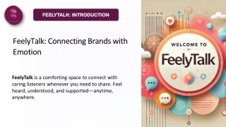 Talk Freely, Heal Together with FeelyTalk