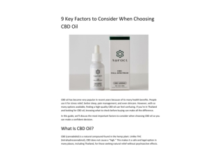 9 Key Factors to Consider When Choosing CBD Oil_00001