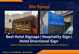 Best Hotel Signage | Hospitality Sign | Hotel Directional Sign
