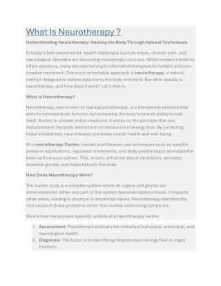 Transformative Neurotherapy for Mental Clarity and Well-Beingcument