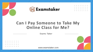 Can I Pay Someone to Take My Online Class for Me