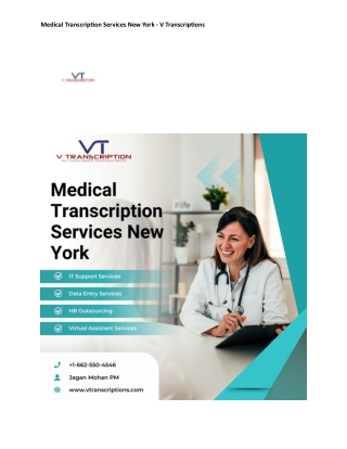 Medical Transcription Services New York  -V Transcriptions