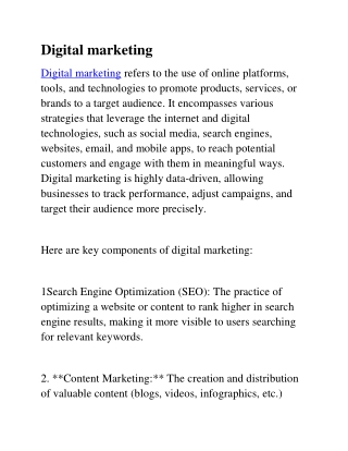 Digital Marketing