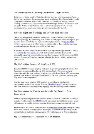 The Definitive Guide to Unlocking Your Business.docx( Escologics)