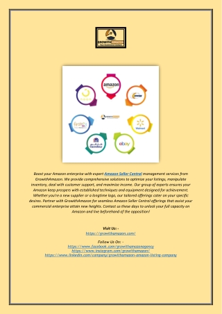 Expert Amazon Seller Central Services | GrowithAmazon