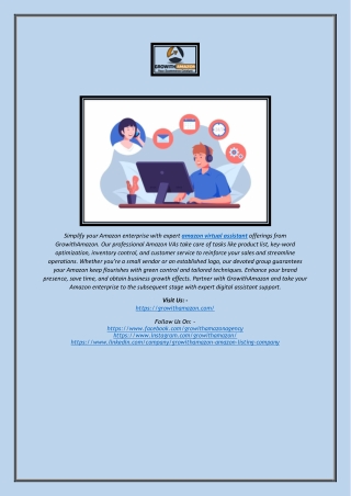 Expert Amazon Virtual Assistant Services - GrowithAmazon