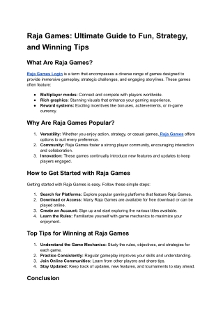 Raja Games_ Ultimate Guide to Fun, Strategy, and Winning Tips (1)