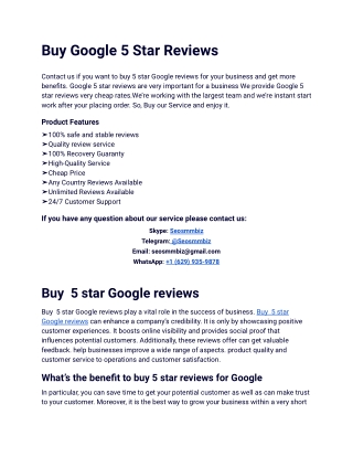 Best Site To Buy Google 5 Star Reviews in 2025