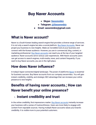 Benefits of Having Multiple Naver Accounts for Business