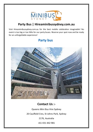 Party Bus Hireaminibussydney.com