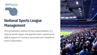 National Sports League Management | SportLoMo