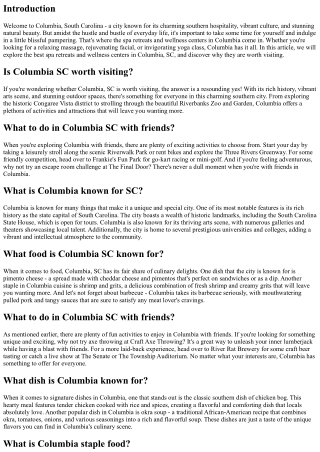 Blissful Indulgence: Spa Retreats and Wellness Centers in Columbia, SC