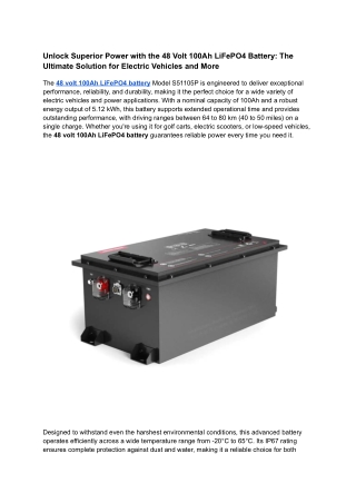 The Best Batteries for Trolling Motors_ A Comprehensive Guide