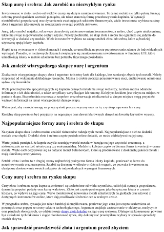 Skup brylantów i argentum: Jak zyskać na niezwykłym rynku