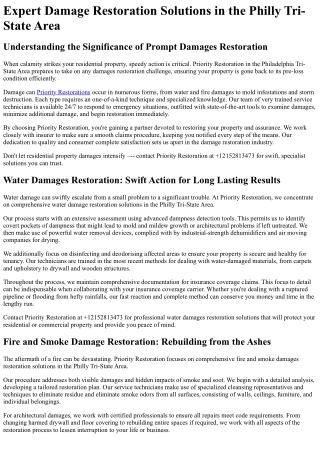 Priority Restoration