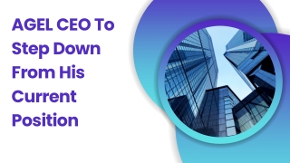 AGEL CEO To Step Down From His Current Position
