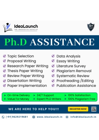 PhD Assistance - IdeaLaunch