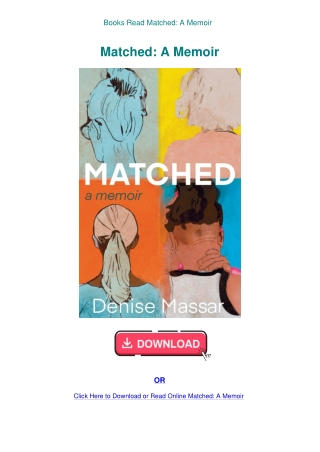 Books Read Matched A Memoir