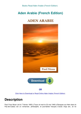 Books Read Aden Arabie (French Edition)