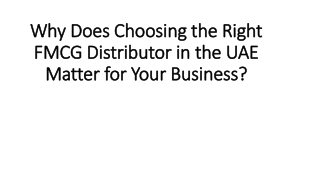 Right FMCG Distributor in the UAE