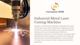 Industrial Metal Laser Cutting Machine in UAE | honeybee-cnc