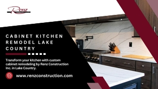 Cabinet Kitchen Remodel in Lake Country by Renz Construction Inc.