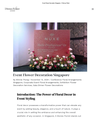 Event Flower Decoration Singapore