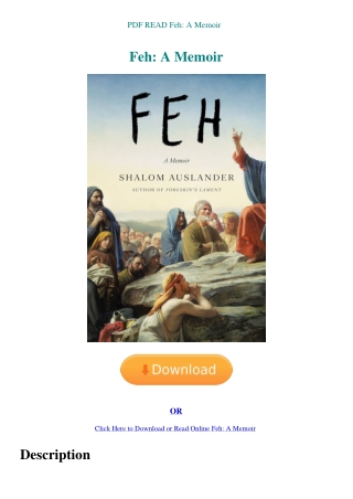 PDF READ Feh A Memoir