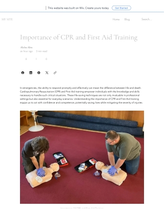 Importance of CPR and First Aid Training