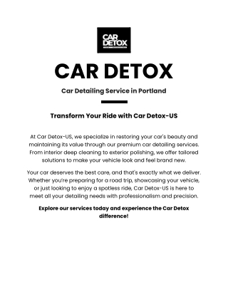 Car Detailing Service in Portland | Ceramic Coating