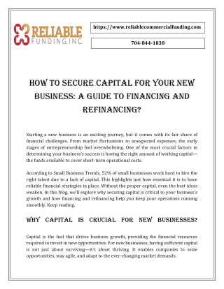 Business Funding for New Business  Flexible Financing Solutions