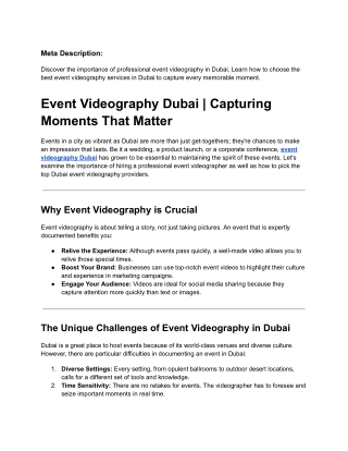 Event Videography in Dubai_ Capturing the Moments That Matter