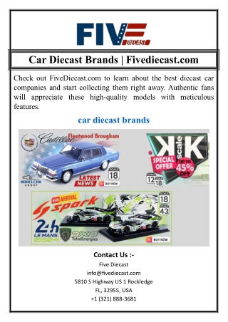 Car diecast brands