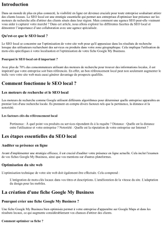 SEO local : comment une Agence peut vous aider à capturer votre marché ?