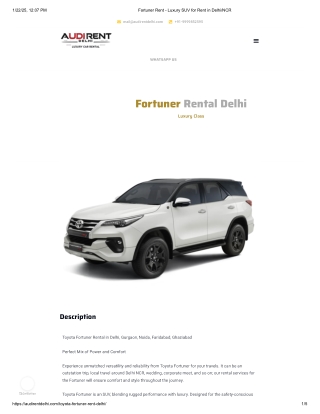 Fortuner Rent