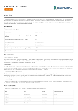 Cisco CBS 350 48T 4G Switch