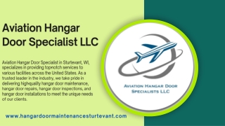 Comprehensive Aircraft Hangar Door Maintenance Services for Reliable, Safe, and Durable Solutions
