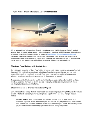 Spirit Airlines Orlando International Airport