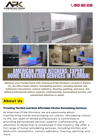 American Pride Kitchens Expert Home Renovation Services in Florida!