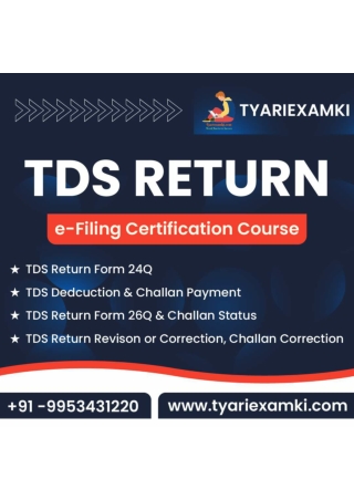 TDS Return E Filing Certification Course