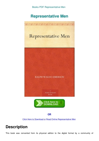 Books PDF Representative Men