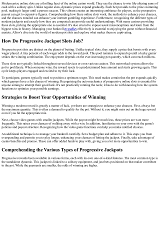 Modern Jackpots:  Just Where  Wishes  Fulfill the Reels