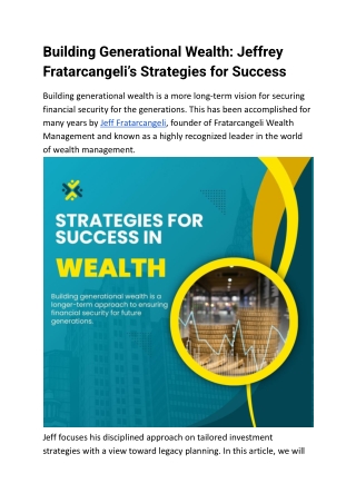 Jeffrey Fratarcangeli’s philosophy