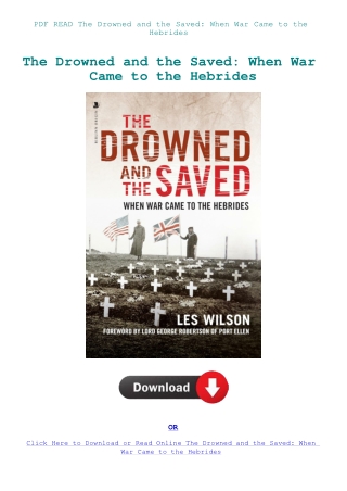 PDF READ The Drowned and the Saved When War Came to the Hebrides