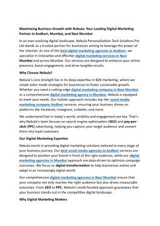 Maximizing Business Growth with Nebula article