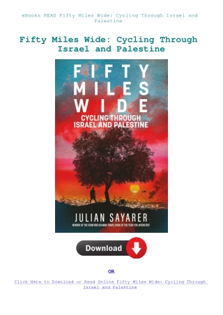 eBooks READ Fifty Miles Wide Cycling Through Israel and Palestine