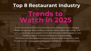 Top 8 Restaurant Industry Trends to Watch in 2025