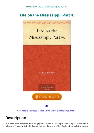 Books PDF Life on the Mississippi  Part 4.