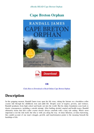eBooks READ Cape Breton Orphan